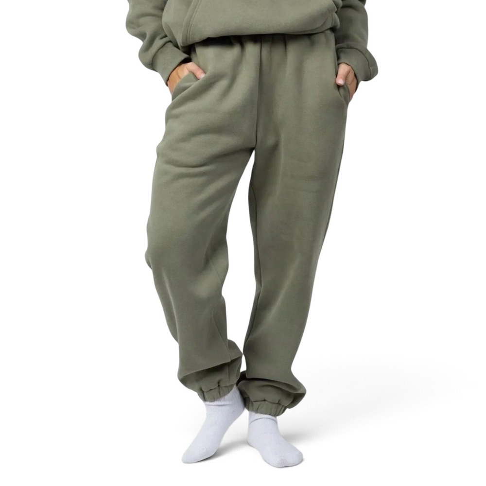 Comfrt Travel Essentials Sweatpants Womens 3XL Moss Green Heavyweight Fleece